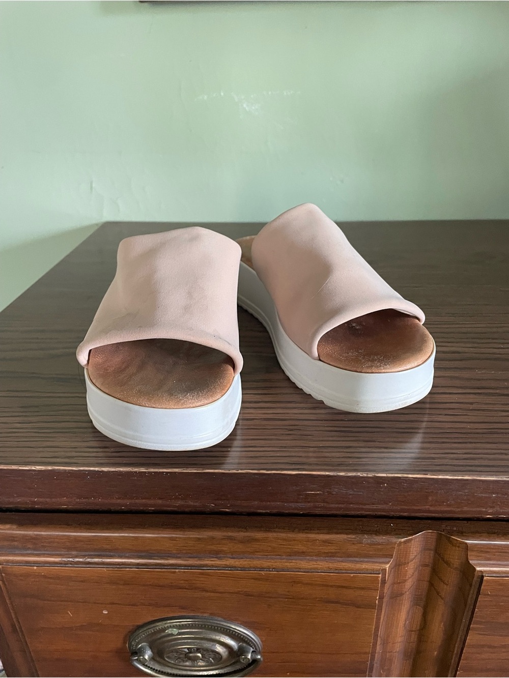 Matisse Slide Sandals - Platform silicone, leather cushion